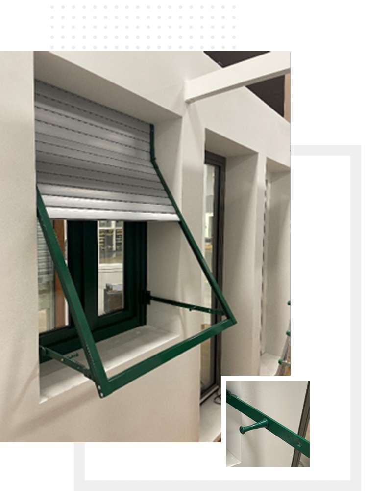 Telai a sporgere in alluminio