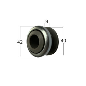 Cuscinetto in pvc a sfere diam. Mm. 42 con rondella