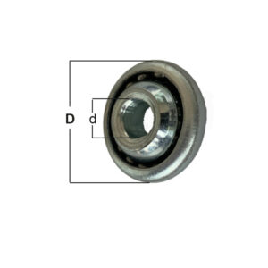 Cuscinetto a sfere d= mm.42 per perno tondo diametro mm. 12,5