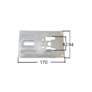 Piastra 170x84 per cuscinetto tondo diam. Mm. 42