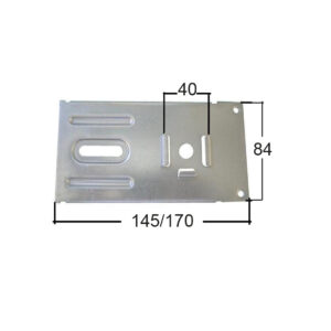 Piastra 84x170 per cuscinetto diam.mm. 42 con rondella