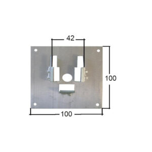 Piastra standard 100x100 per cuscinetto tondo diam. Mm. 42