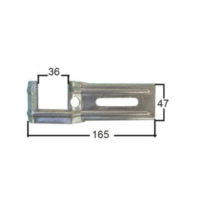 Piastra per supporto a telaio gambo da mm. 35/46, cuscinetto sfilabile