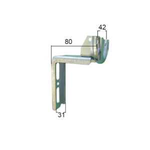 Supporto da avvitare, per fiancalini pvc o legno, per cuscinetto diam. 42