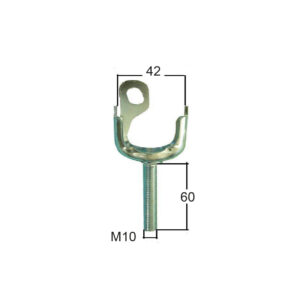 Supporto con gambo filettato m10 tipo normale, per riduttore e per Cuscinetto diam. 42