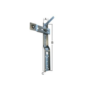 Supporto laterale a telaio, gambo da mm. 40 completo
