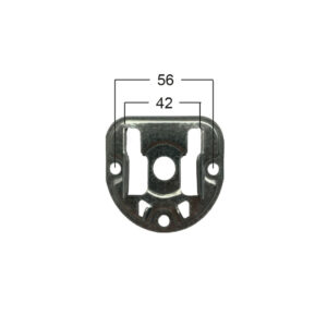 Supporto mezzotondo da avvitare per cuscinetto tondo mm. 42