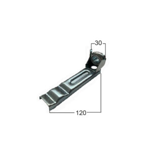 Supporto mini da murare completo di cuscinetto mm. 30, zanca stampata