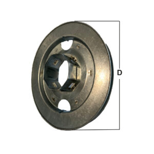 Puleggia ferro con foro passante mm. 60