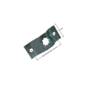 Supporto a ponte, interasse mm.48 foro quadro mm.10