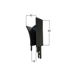 Coppia inviti in pvc per guide in alluminio con distanziale