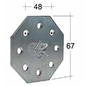 Piastra per CBS con perno mm.10