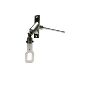 Snodo a 90° placca cromata a 2 fori astina L 510 mm. - e mm.7