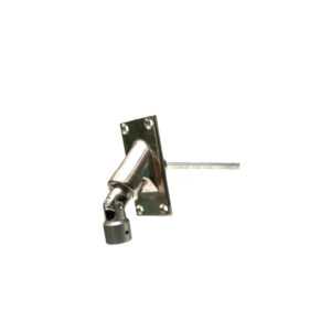 Snodo a 90° placca cromata a 4 fori astina L 480 mm. - e mm.7