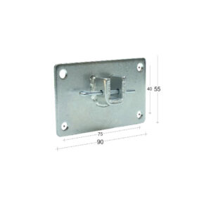 Supporto da avvitare mm. 90x55 con appoggio per
quadro mm. 10