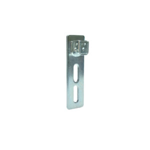 Supporto da mm. 40 x h. 115 con asola di fissaggio da mm. 8 con appoggio per quadro mm. 10